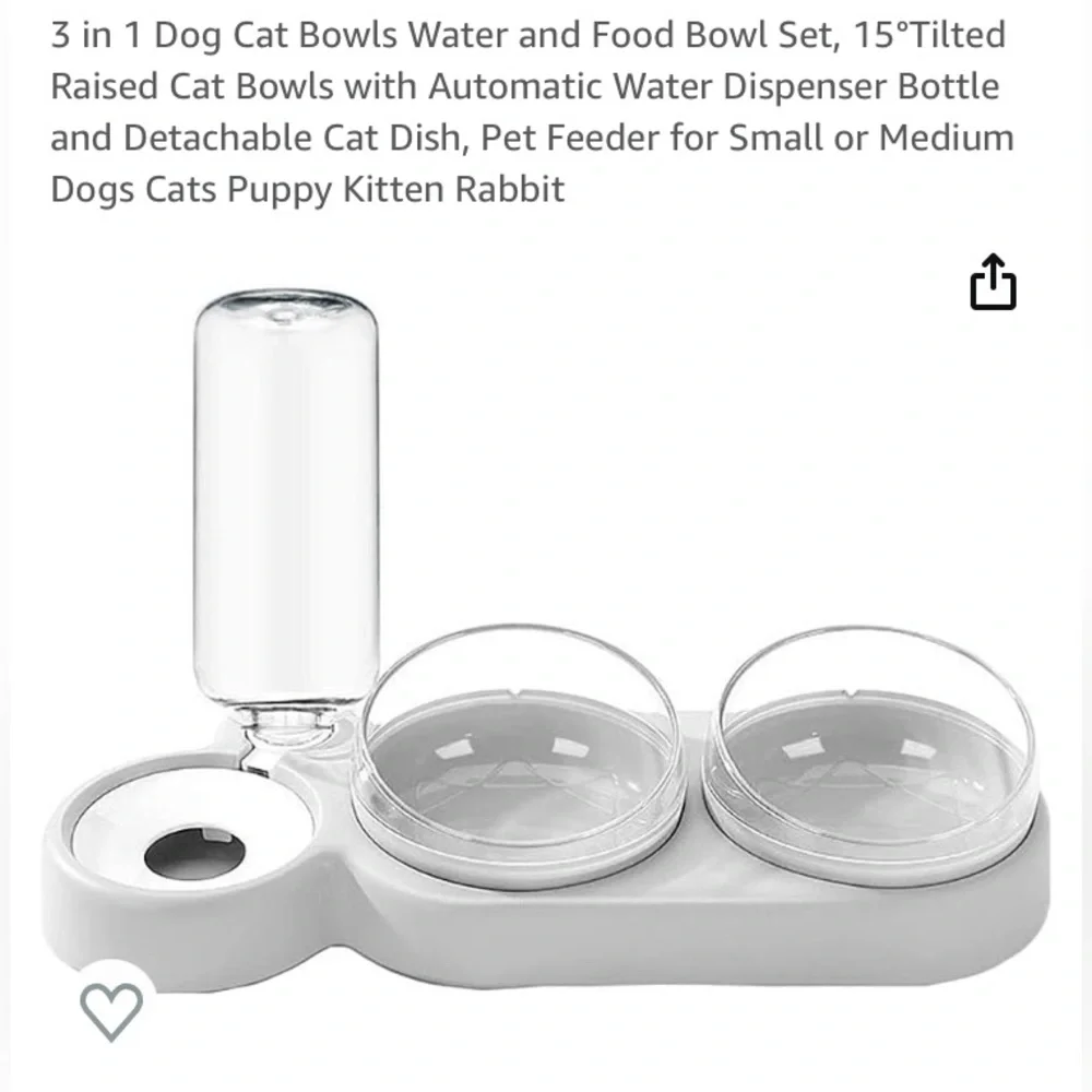 3-in-1 Pet Food/Water Station (for smaller pets)